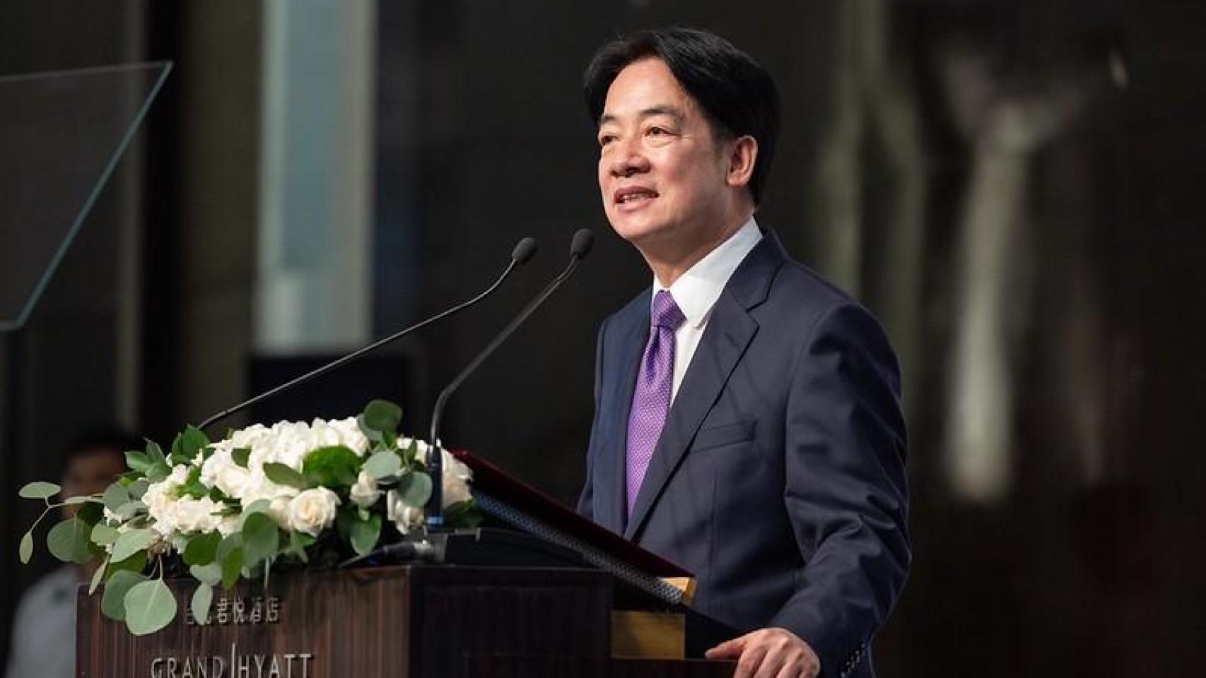 El presidente de Taiwán, William Lai, en la cumbre anual de la Alianza Interparlamentaria sobre China este martes.