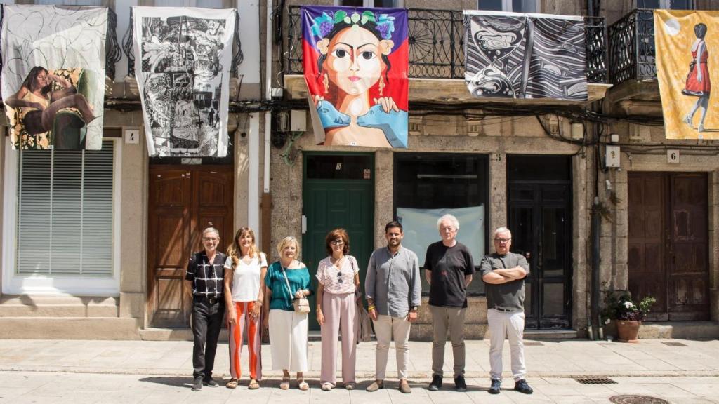 María Victoria Rivadulla, de Muxía, ganadora del certamen de Balconadas de Betanzos (A Coruña)