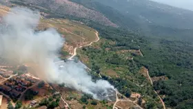 Imagen del incendio del municipio salmantino de Cepeda