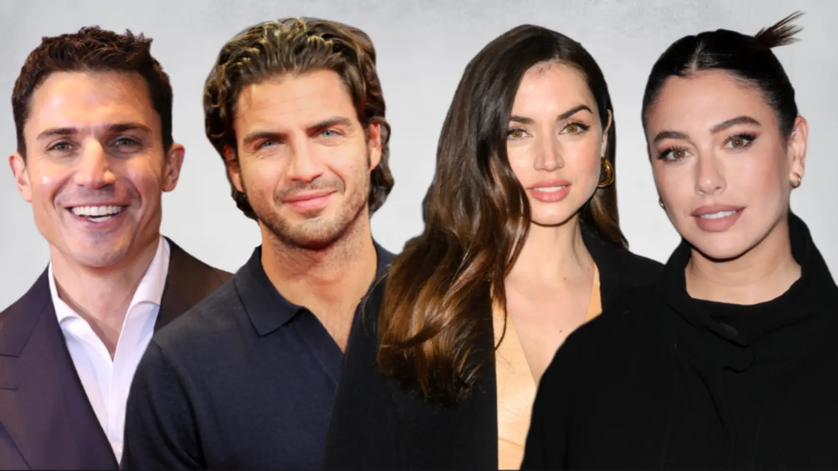 Álex González, Maxi Iglesias, Ana de Armas y Blanca Suárez en un fotomontaje.