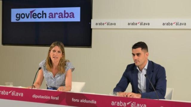 La diputada Saray Zárate durante la reciente presentación de la hoja de ruta del proyecto 'GovTech Araba'.