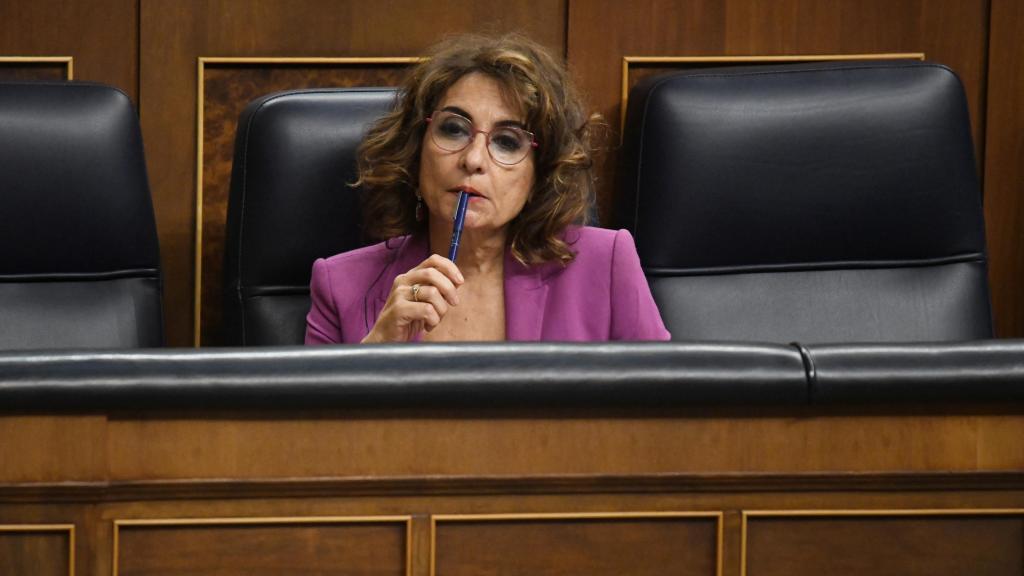 María Jesús Montero, vicepresidenta primera y ministra de Hacienda, en el Congreso.