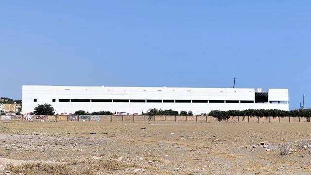 Imagen del avance de los trabajos de construcción del centro logístico de Amazon en Málaga.