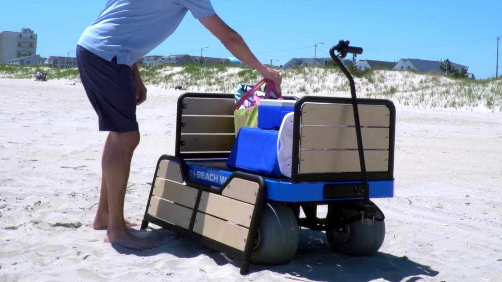 El carro motorizado E-Beach Wagon.