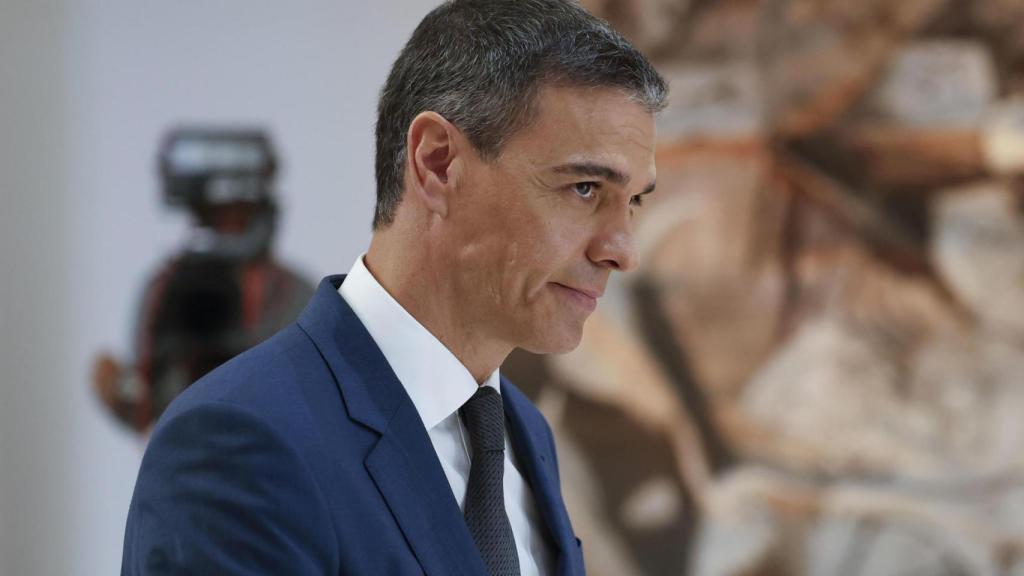 Pedro Sánchez, tras terminar el balance del curso político antes del paréntesis de agosto.