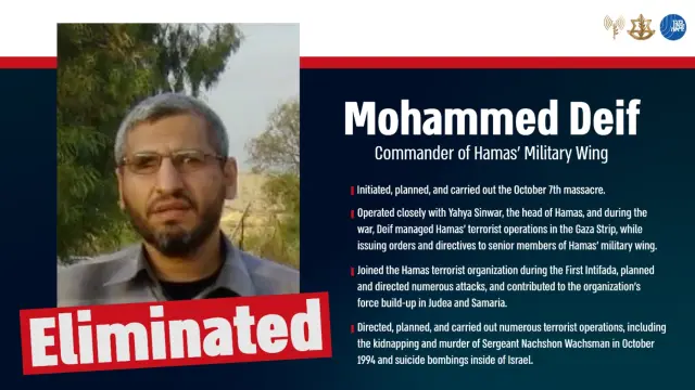 Mohamed Deif, líder militar de Hamás.