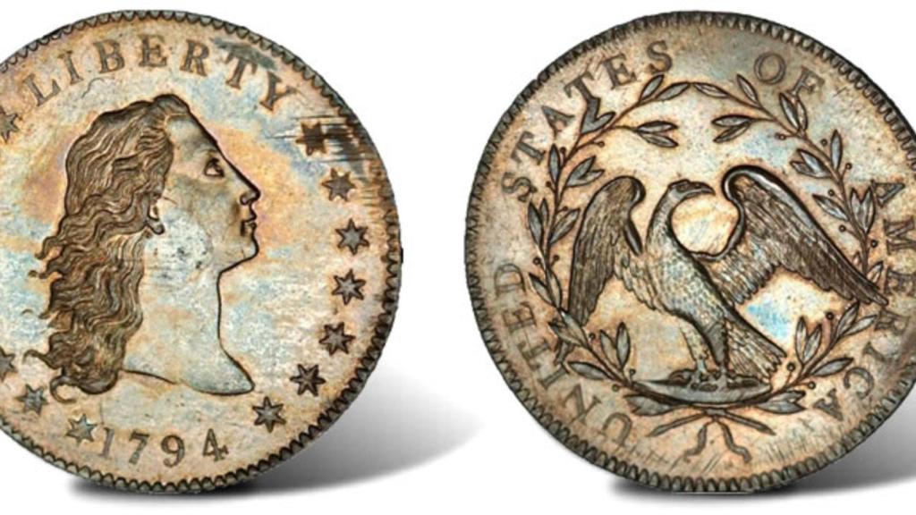 Un dólar Flowing Hair de 1794 ejemplar de Green-Contursi-Cardinal.