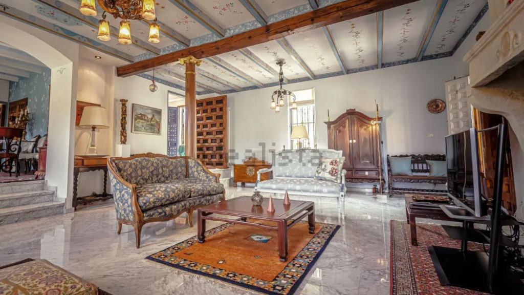 El salón de la casa rural de Guadalest, Alicante.