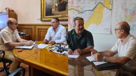 Collage de Fernando Prada con su visita al Ayuntamiento y la Diputación de Zamora