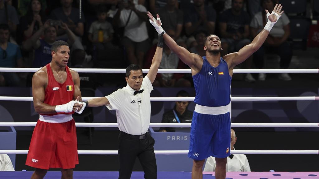 Enmanuel Reyes Pla tras ganar en cuartos de final en los Juegos Olímpicos de París 2024