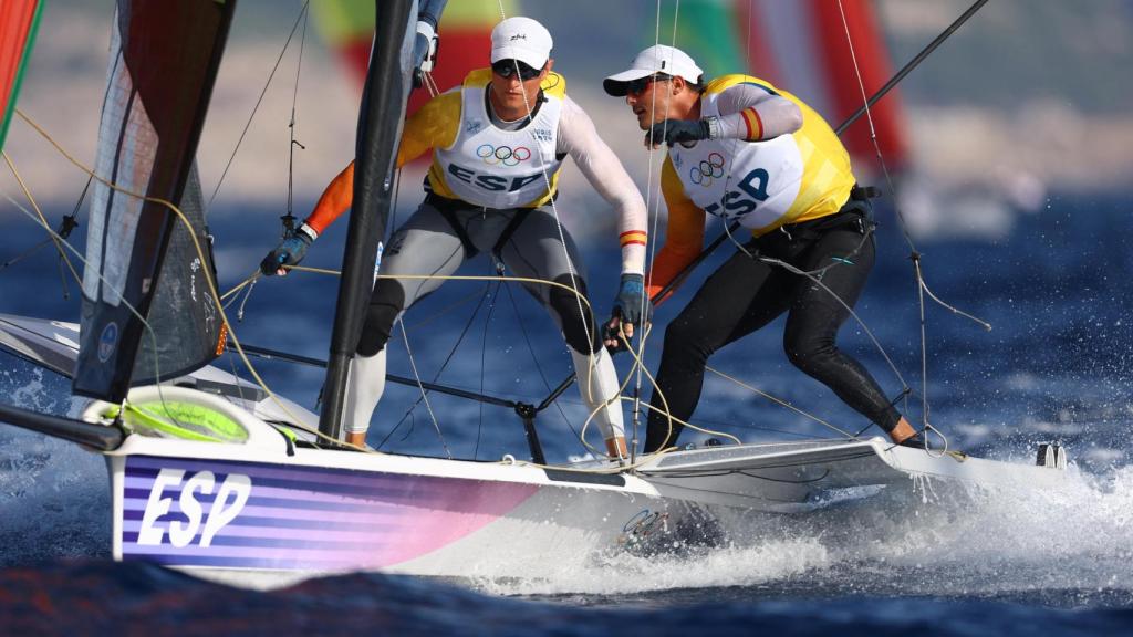 Diego Botín y Florian Trittel durante la carrera final.