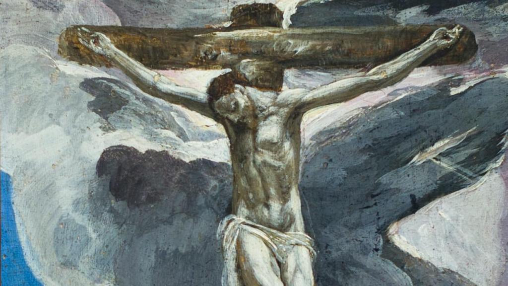 Vista parcial del Cristo crucificado de El Greco.