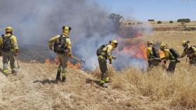 Los bomberos en Loeches.