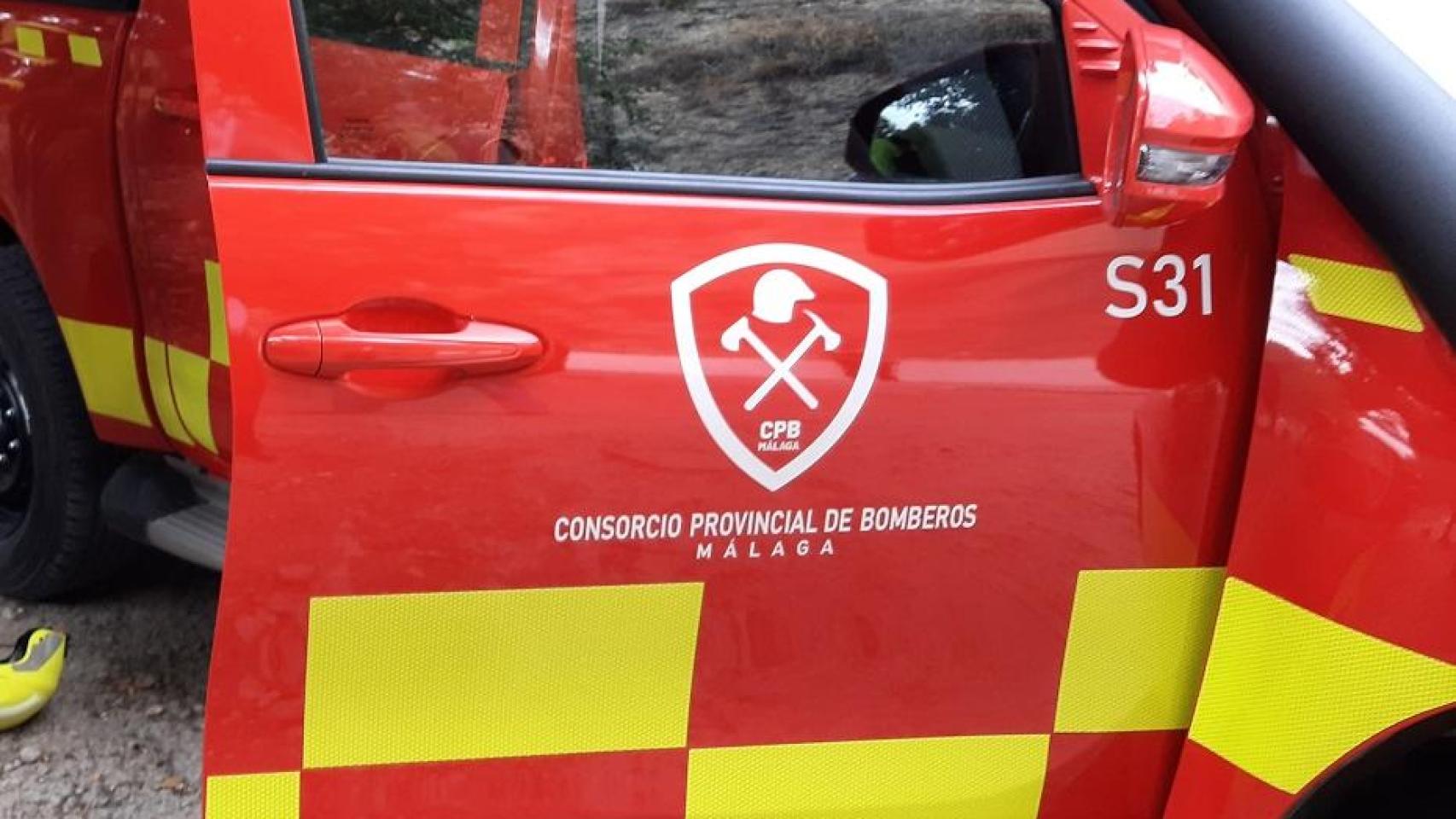 Un vehículo del Consorcio Provincial de Bomberos de Málaga.