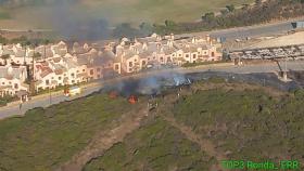 Imagen del incendio en Estepona.