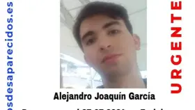 Alejandro Joaquín nunca llegó a su comida familiar: alerta roja por la desaparición del joven de Badajoz