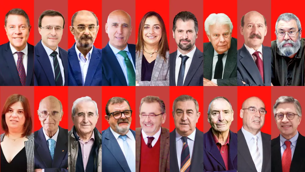 Los 18 dirigentes socialistas que se han pronunciado contra el acuerdo PSC-ERC.