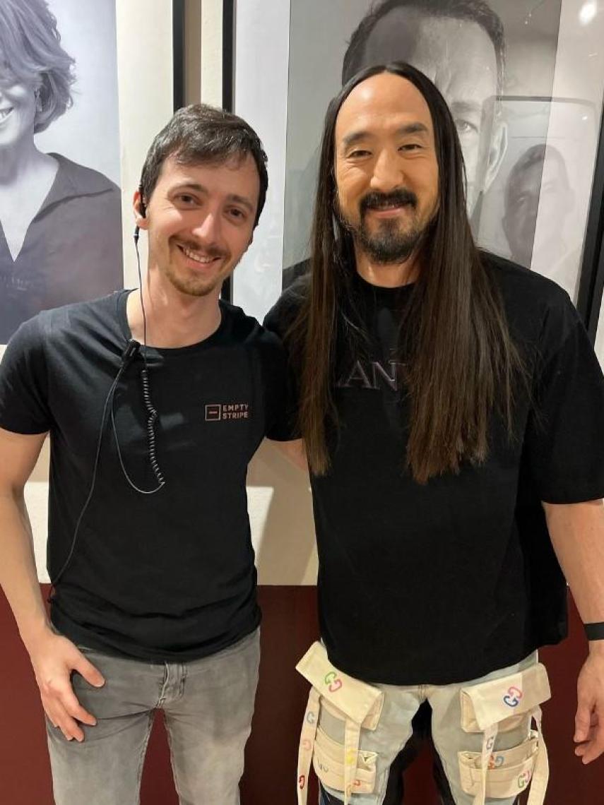 Adrián Cervera y Steve Aoki.