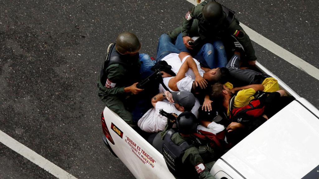 Detenidos tras las protestas contra Maduro.