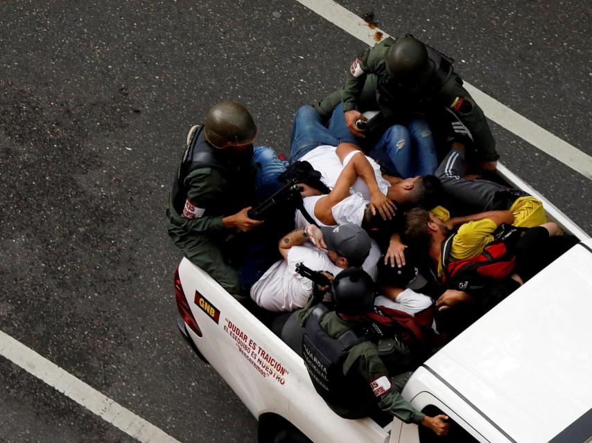 Detenidos tras las protestas contra Maduro.