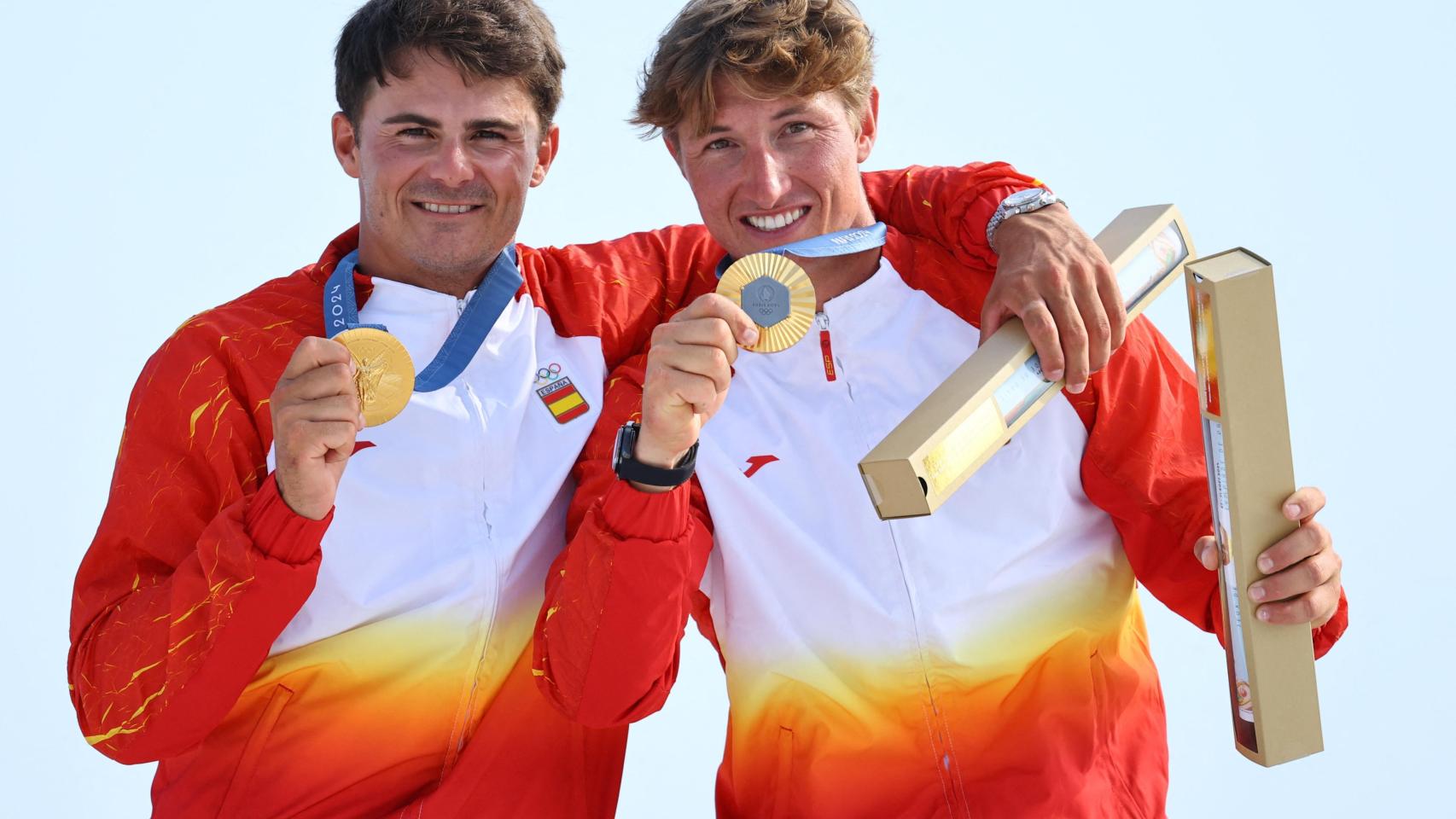 Florian Trittel Paul y Diego Botín, ganadores del oro en vela 49er
