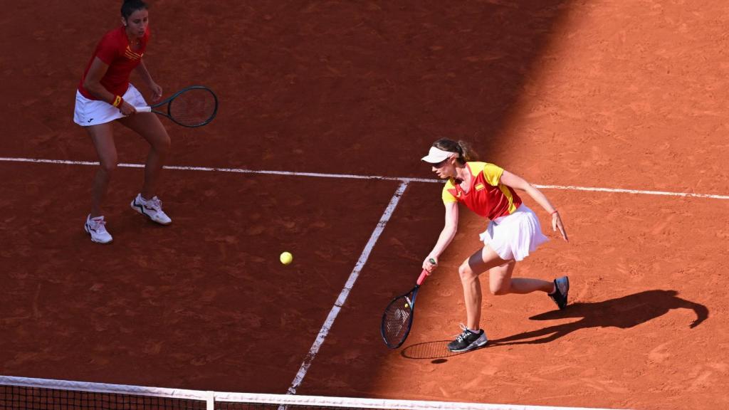 Bucsa y Sorribes, durante el partido de semifinales de los Juegos Olímpicos.