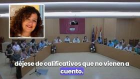 Eva Díez y el pleno del Ayuntamiento de Laguna de Duero