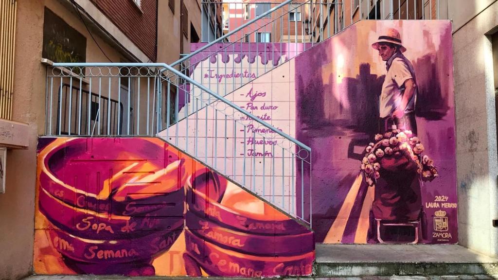 Nuevo mural dedicado a los ajeros en Zamora