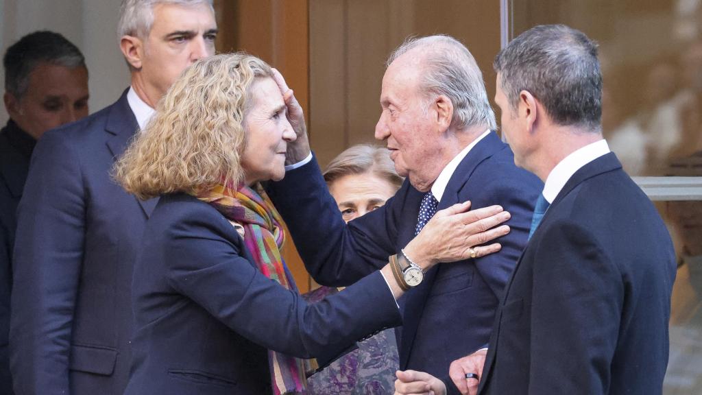 El emérito Juan Carlos en Madrid por el 60 cumpleaños de la infanta Elena.