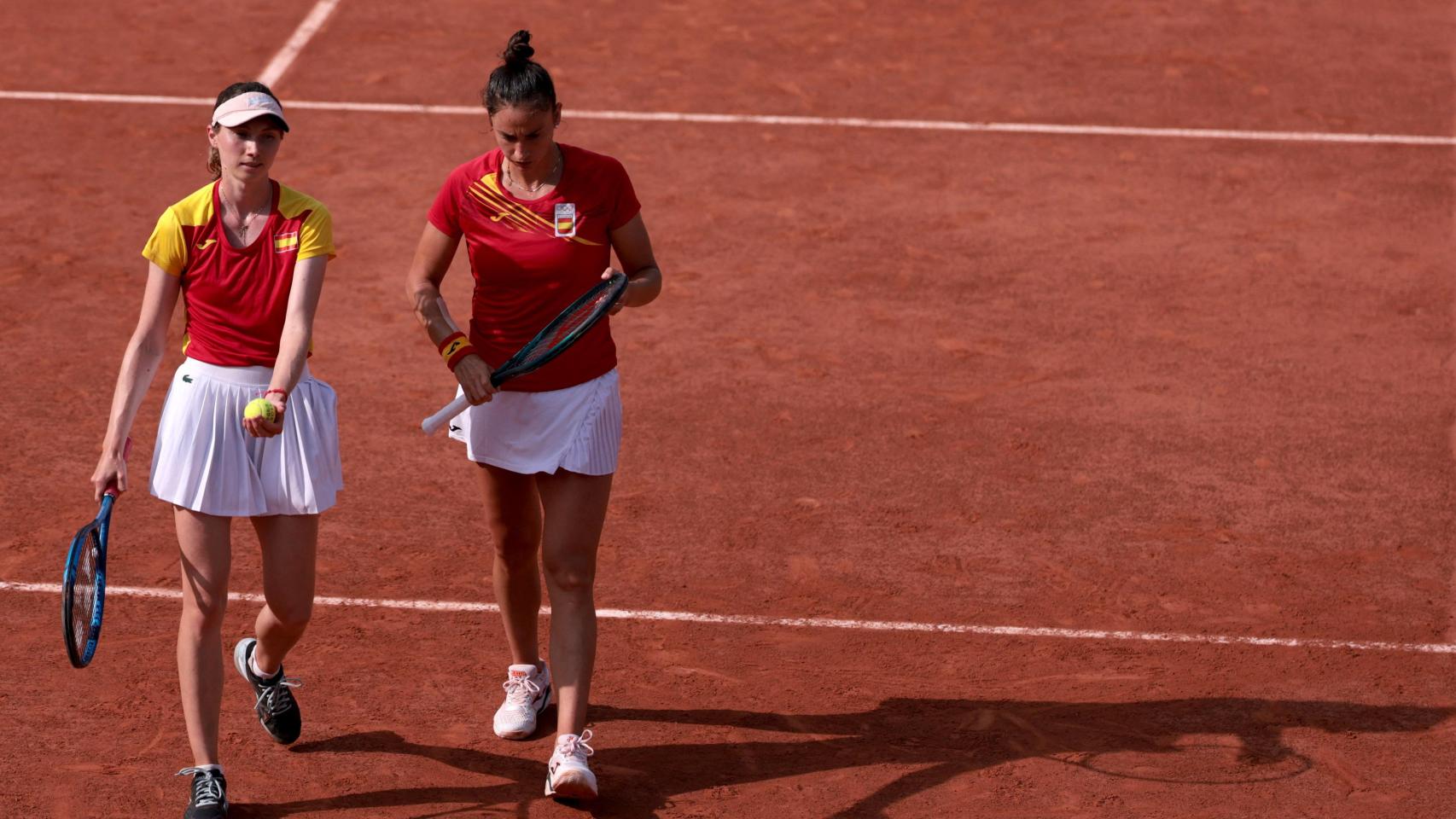 Sorribes y Bucsa, durante su partido ante la pareja rusa.