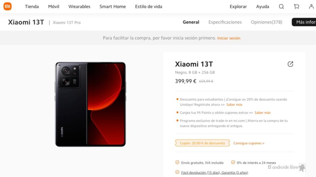 Xiaomi 13T en oferta