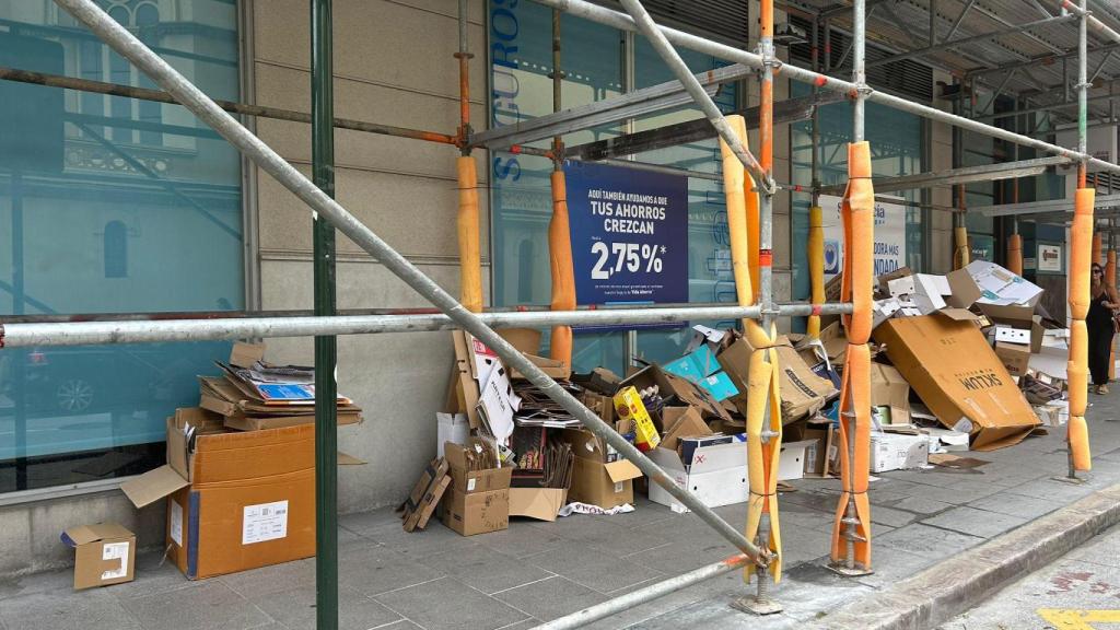 Basura acumulada en A Coruña