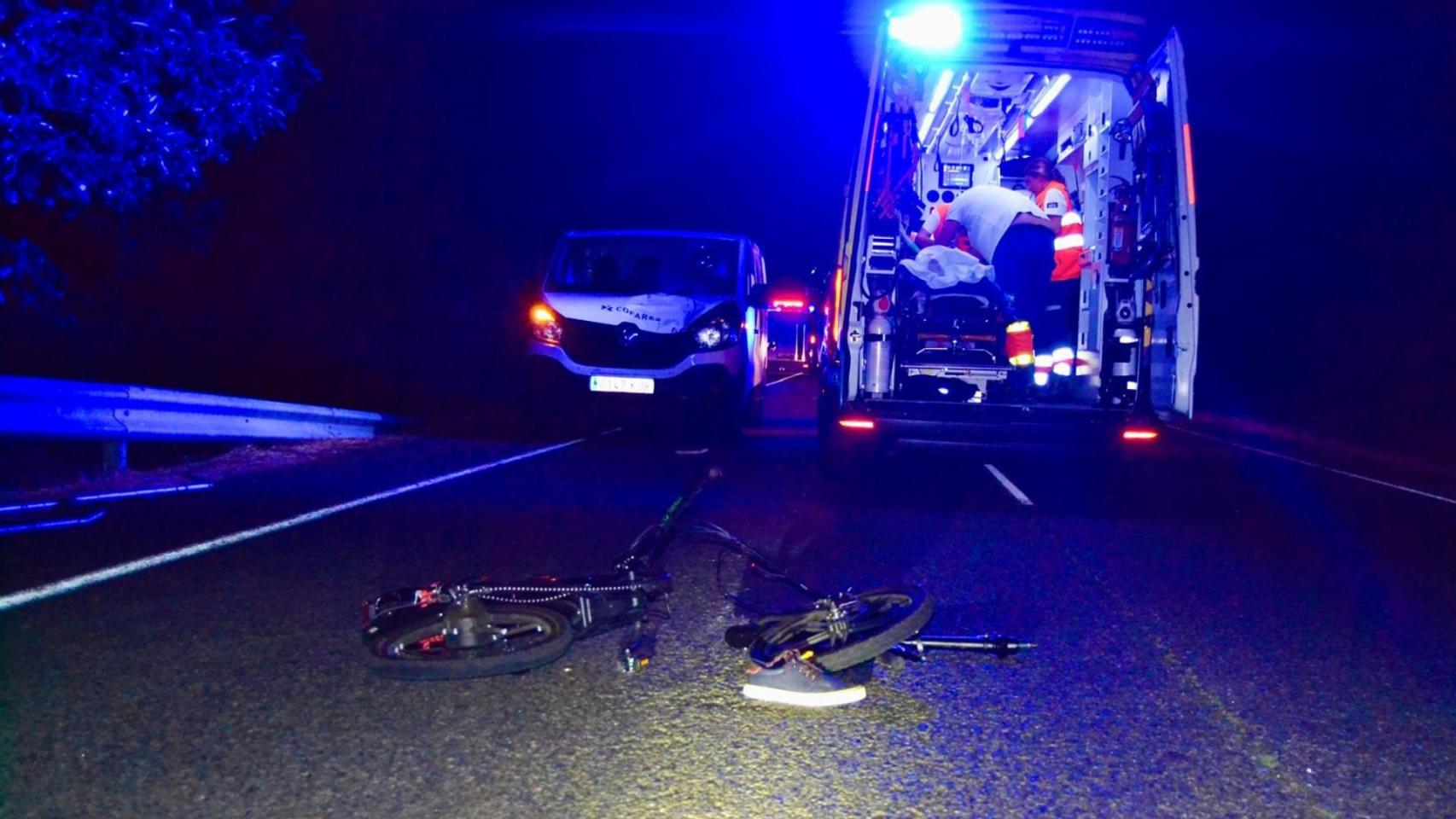 Atropello a un ciclista de 70 años en Ourense.