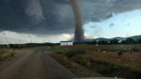 Tornado que se ha formado este viernes en Castellón.