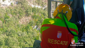 Rescate de una montañera en El Campanario en Bozoó (Burgos)