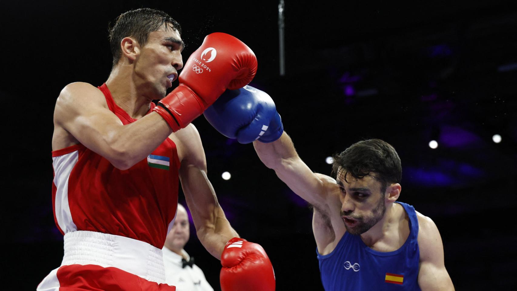 José Quiles, en su combate contra Khalokov en los JJOO de París