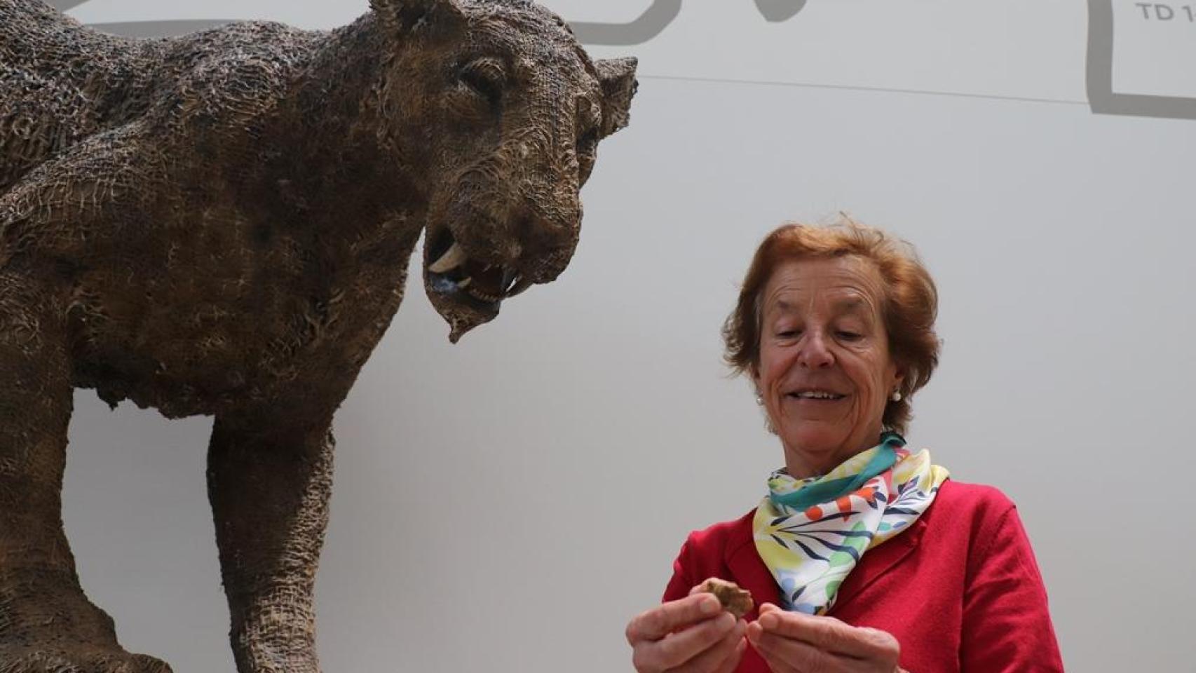 Aurora Martín, en el Museo de la Evolución. Foto: Ricardo Ordóñez