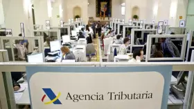 Instalaciones de una delegación de la Agencia Tributaria, durante la campaña del IRPF.