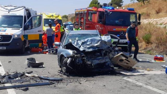 Imágenes del brutal accidente mortal ocurrido este sábado en Casabermeja (Málaga).
