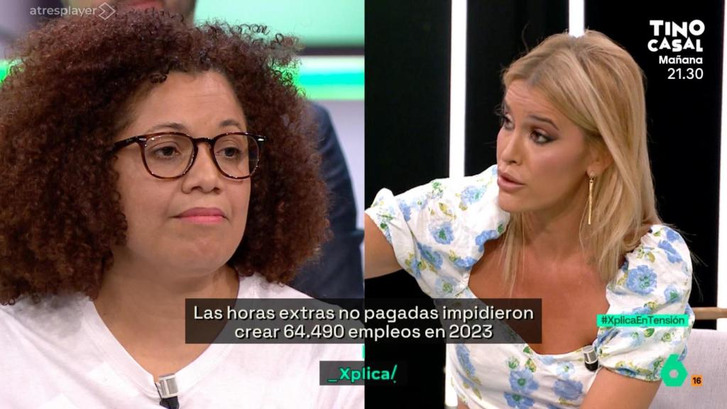 Juani Pérez y Afra Blanco en 'laSexta Xplica'.