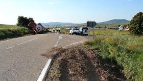 Imagen de archivo de la carretera de Matalebreras en un accidente del pasado