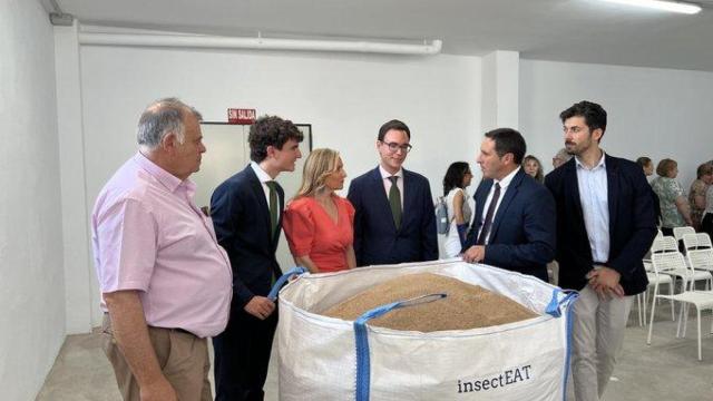 Un momento de la inauguración en junio de la biorrefinería de insectos de Cañaveras.