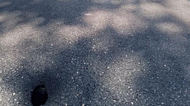 Hundimiento detectado este domingo en la Avenida de Barber de Toledo.