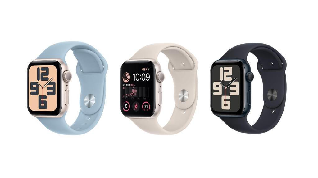 Apple Watch SE con diferentes opciones de correas.