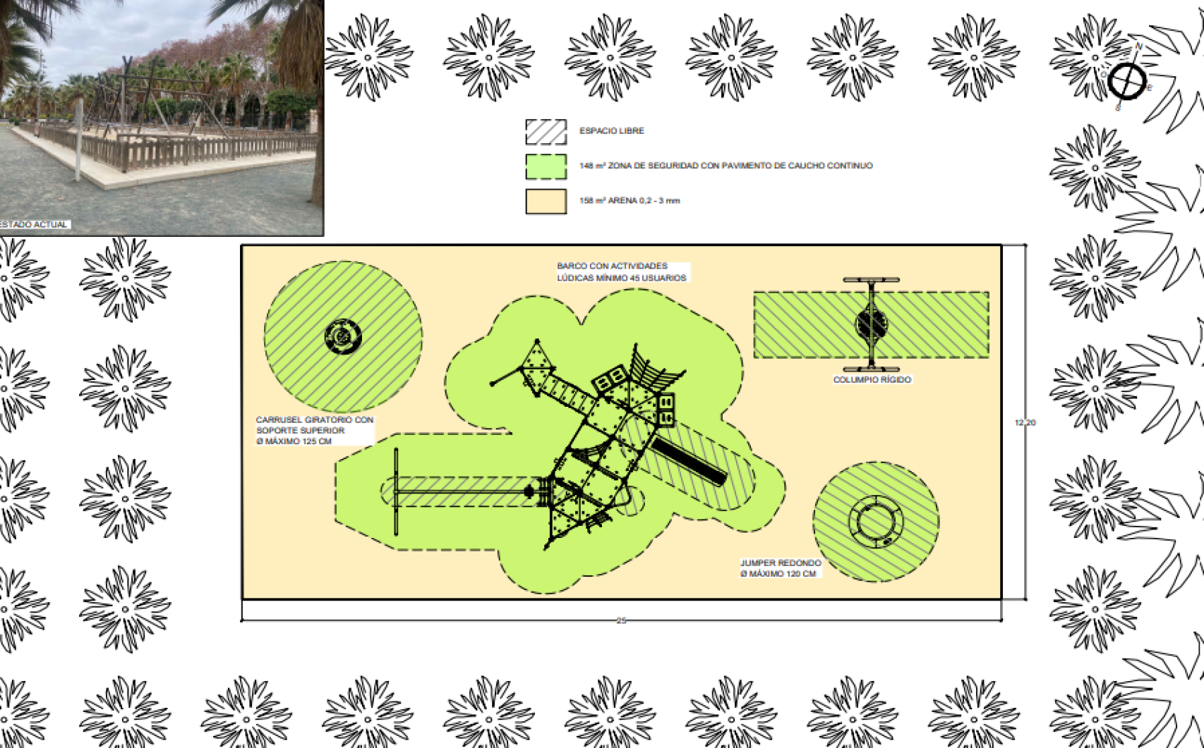 Delimitación de la nueva zona infantil del puerto de Málaga.