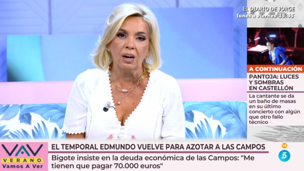 Carmen Borrego responde a Edmundo Arrocet desde 'Vamos a ver'