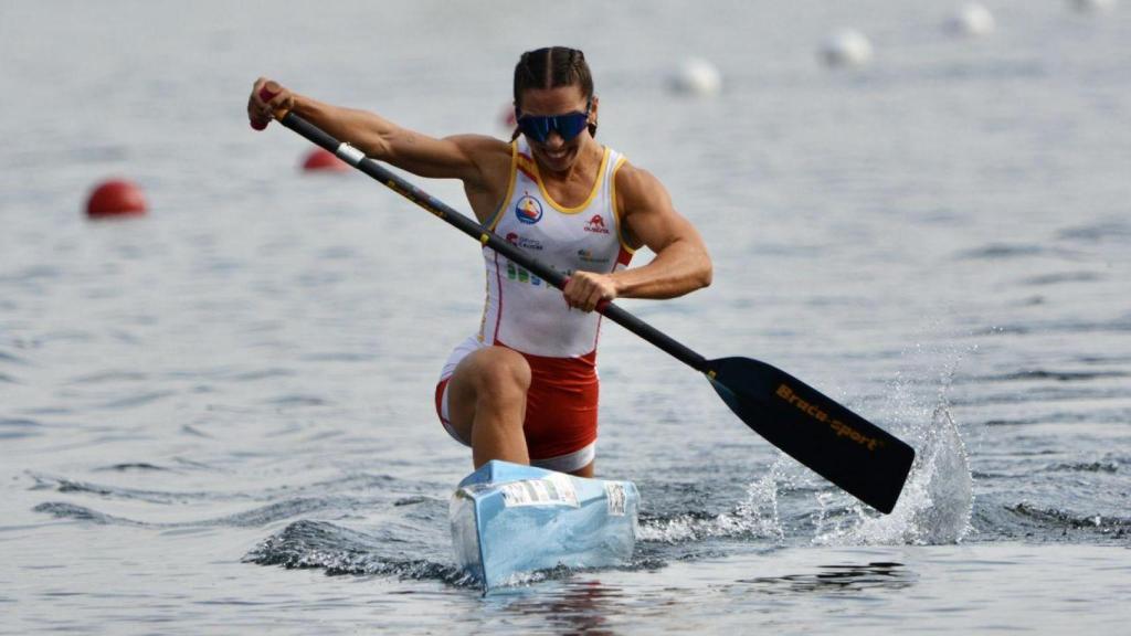 Antía Jácome, durante una competición.