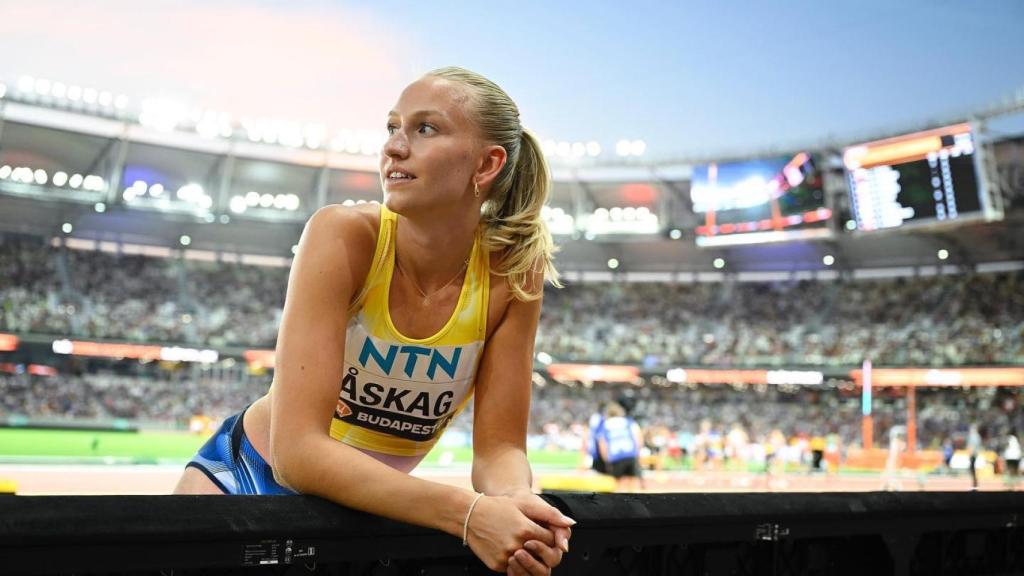 Maja Askag, durante una competición