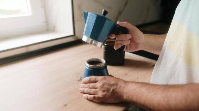 Una cafetera italiana.