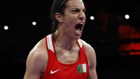 La boxeadora argelina Imane Khelif durante los JJOO de París 2024